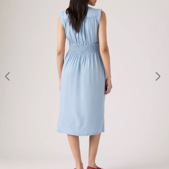 Levi’s Olive Green Bettina Sleeveless Midi Dress, size Medium - Picture 7 of 7